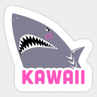 Funny Kawaii Anime Shark Sticker